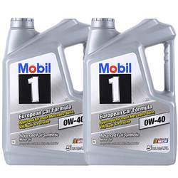 Mobil 美孚 1号 全合成机油 0W-40 SN级 5Qt 2件装