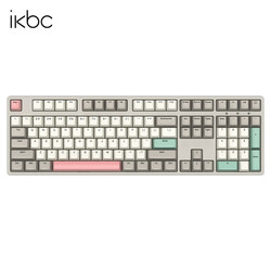 iKBC C210 108键 有线机械键盘 红轴 工业灰