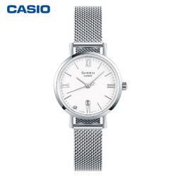 卡西欧（CASIO）手表 SHEEN系列时尚简约三针轻薄表盘设计人造蓝宝石玻璃镜面女表 SHE-4540M-7A