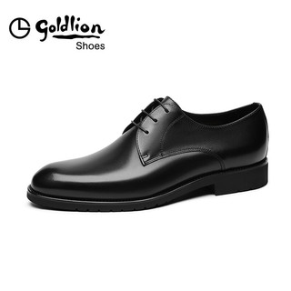 金利来（goldlion）男鞋商务正装502740432AQQ-黑色-41码