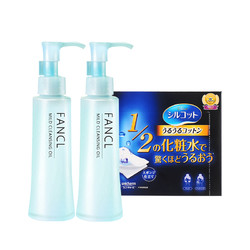 FANCL 芳珂 卸妆油 120ml*2瓶装+ Unicharm 尤妮佳 1/2化妆棉