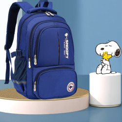 史努比 SNOOPY 书包轻便透气中小学生书包男大容量休闲运动 3013-1019深蓝