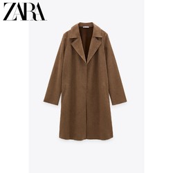 ZARA 新款 女装 绒面质感效果大衣外套 05070153707