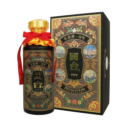 国台 黑金十年年份酒 53度 酱香型白酒 核心产区 聚会用酒 500ml *2件