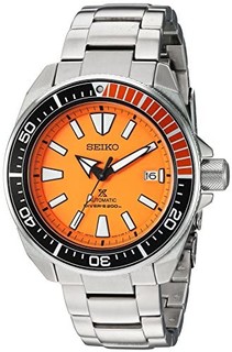 Seiko ' Prospex' 自动机械潜水手表，颜色：橙色，钢带（型号：SRPC07）