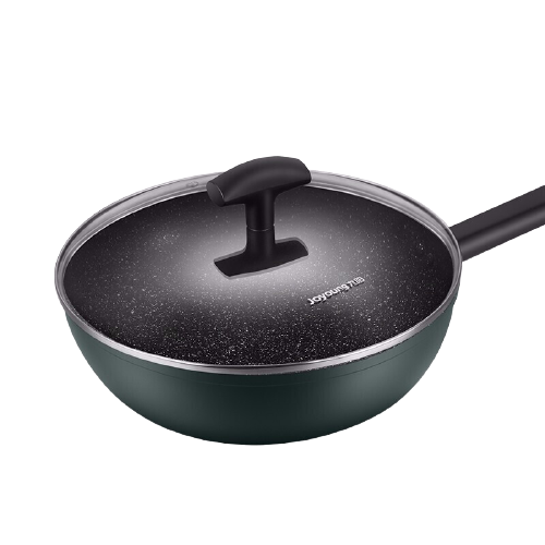 joyoung九阳lamore系列cfclb2863d炒锅28cm不粘合金绿色