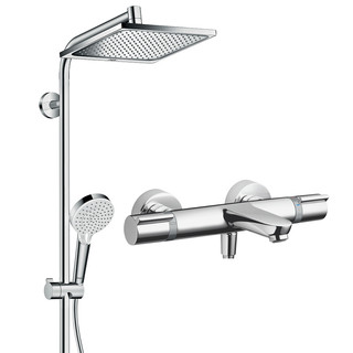 hansgrohe 汉斯格雅 柯洛梅达系列 节水型花洒套装 27289007花洒+15348007恒温浴缸龙头