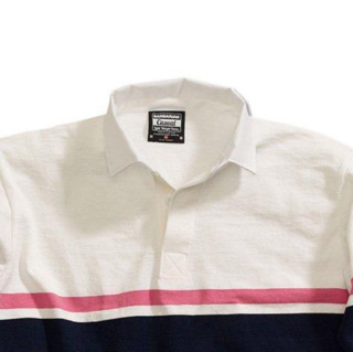 BARBARIAN Acadia 中性条纹POLO衫 HAL1900-WHCLPI 白色/粉红色/海军蓝 XS