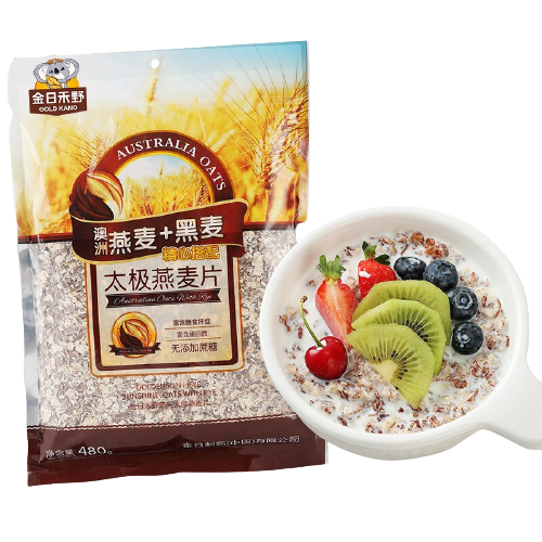 金日禾野 太极 黑白燕麦片 480g