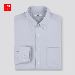 优衣库 男装 精纺牛津纺衬衫(长袖) 433458 UNIQLO