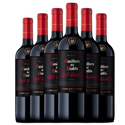 Casillero del Diablo 红魔鬼 官旗 智利原瓶进口红酒 红魔鬼黑金珍藏红葡萄酒750ml 整箱装