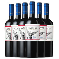 MONTES 蒙特斯 经典梅洛红酒葡萄酒750ml*6整箱日常口粮酒智利原瓶进