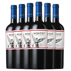 MONTES 蒙特斯 经典梅洛红酒葡萄酒750ml*6整箱拜年货送礼物智利原瓶进口