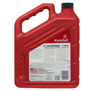 Kendall 康度 HIGH PERFORMANCE系列 GT-1 5W-30 SN PLUS级 半合成机油 3.785L