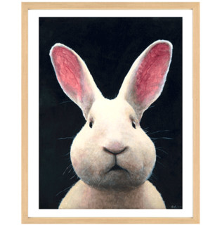 季大纯油画 挂画 版画空间装饰画 兔 装裱尺寸：54×45cm