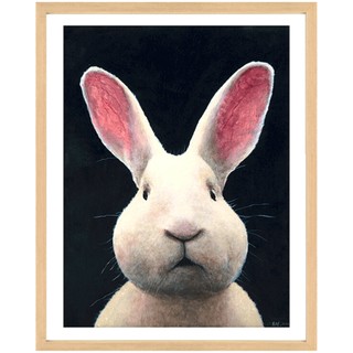 季大纯油画 挂画 版画空间装饰画 兔 装裱尺寸：54×45cm