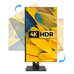 lg屏松人27英寸4K显示器HDR升降旋转可壁挂色彩级美工摄影专用屏IPS窄边框SRGB 27英寸4K HDR升降旋转