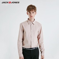 JackJones 杰克琼斯 219105502 男装100%纯棉商务休闲衬衫