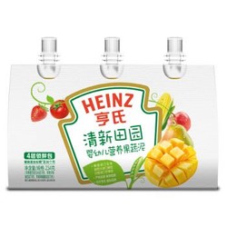亨氏 (Heinz) 婴幼儿超金果泥宝宝辅食营养78g*3袋 *3件