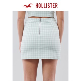Hollister2021春季新品加高高腰格子迷你裙 女 308477-1