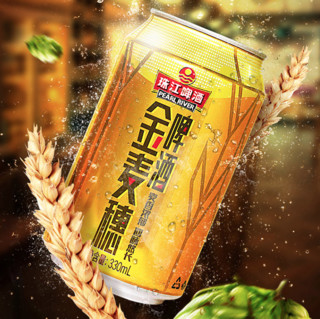 PEARL RIVER 珠江啤酒 金麦穗啤酒 330ml*6罐