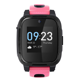 Teemo 糖猫 JOY2 4G智能手表 35mm 黑色 粉色硅胶表带 512M（GPS、北斗、扬声器）