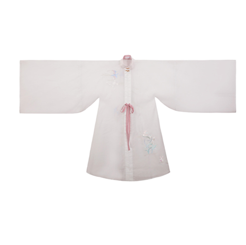 钟灵记 明制汉服 兔月仙 女士竖领对襟衫 zlj232 浅灰色 s