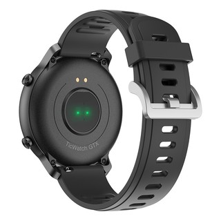 ticwatch E潮酷系列 E2 智能手表 46.9mm 炫黑 黑色硅胶表带 4GB（北斗、GPS）