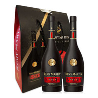 人头马 Remy Martin）洋酒 VSOP优质香槟区干邑白兰地礼盒 375ml*2瓶