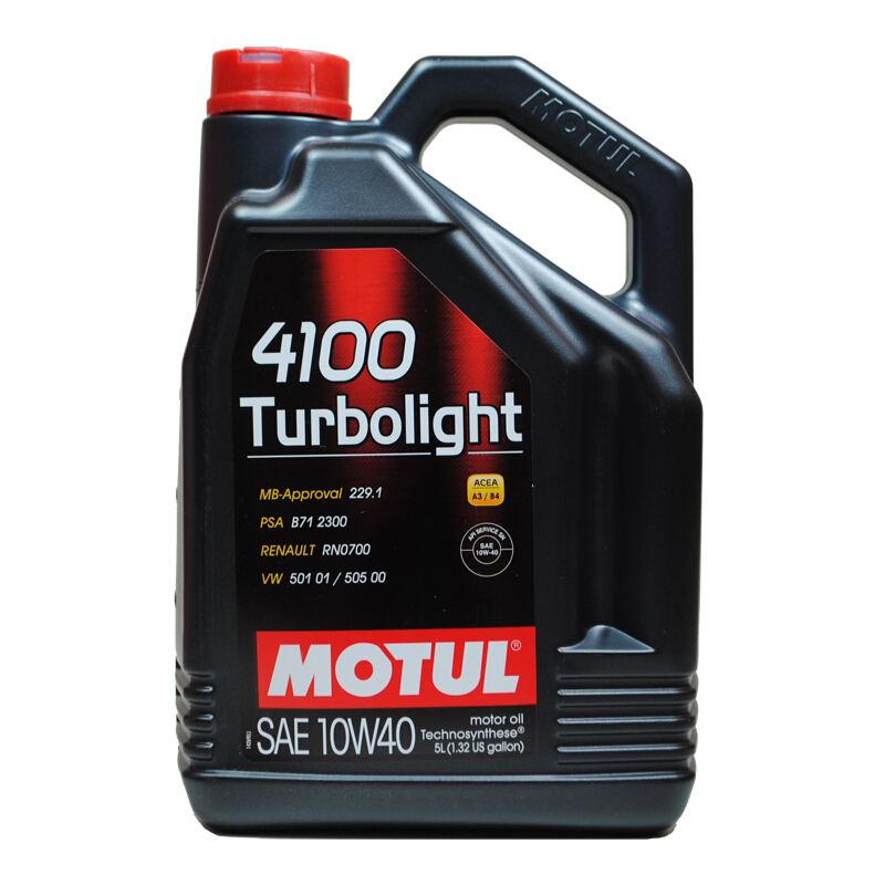 MOTUL 摩特 4100 TURBOLIGHT 10W-40 SN级 半合成机油 5L