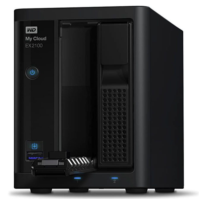 Western Digital 西部数据 My Cloud DL2100 2盘位NAS（C2350、1GB、6TB*2硬盘)