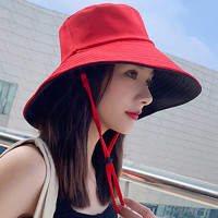 IKEWA/艾可娃 春夏新款遮阳帽  防紫外线  双面可戴 ZYM089红色
