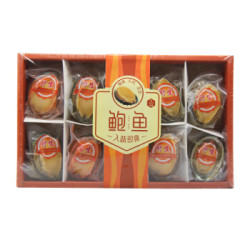 永顺佳 即食鲍鱼10头鲍干海产干货500/盒 鲍鱼10只装礼盒(500g)