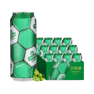 TSINGTAO 青岛啤酒 足球罐啤酒 500ml*12听*2箱