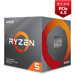 AMD 锐龙5 3600/3600X CPU处理器 (R5)盒装全新正品 电脑主机 7nm芯片 6核12线程 3.6GHz 65W AM4接口