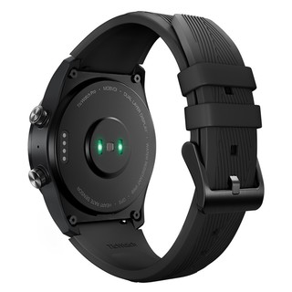 TicWatch Pro 2021款 4G 智能手表 45mm 幻影黑表壳 幻影黑硅胶表带 (GPS、心率)