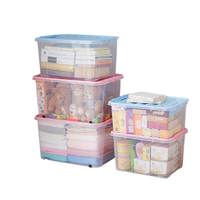 TENMA 天马 收纳箱 16L 透明蓝