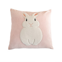 水星家纺暖绒靠垫沙发抱枕装饰枕头可爱抱枕少女心床头靠垫甜筒兔