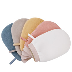 美丽雅 防滑磨砂沐浴手套搓澡巾洗澡巾双面清洁搓澡神器 *6件