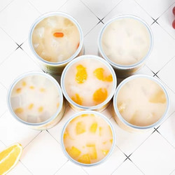 酸奶西米露水果罐头  新鲜甜品 6种口味各一罐