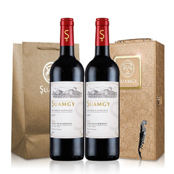 Suamgy 圣芝 G50优选波尔多AOC 赤霞珠混酿干红葡萄酒 750ml*6瓶 木箱装红酒