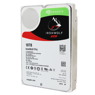 SEAGATE 希捷 酷狼IronWolf Pro系列 3.5英寸NAS硬盘 10TB(PMR、7200rpm、256MB)ST10000NE0004