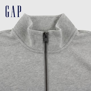 Gap男装法式圈织软卫衣850872 2021春季新款男士半高领运动上衣