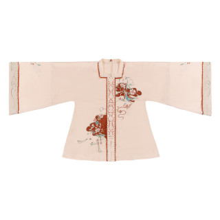 汉尚华莲明制汉服红缨令女士方领半袖衫hdj173浅粉色xs