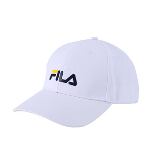 FILA 斐乐 男女款鸭舌帽 FF-HT11147AOAU 白色 经典款