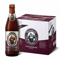 Franziskaner 教士 范佳乐（原教士）大棕瓶 德国小麦黑啤酒 450ml*12瓶 整箱装 世界啤酒大赛金奖