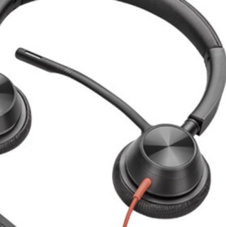 Plantronics 缤特力 Blakwire C3325 压耳式头戴式有线耳机 黑色 USB口