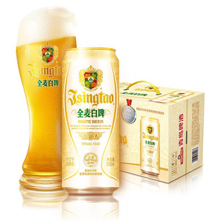 青岛啤酒 全麦白啤11度整箱 500mL*12罐+纯生200mL*8罐（含赠）
