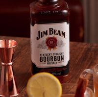 88VIP：JIM BEAM 金宾 宾三得利金宾波本威士忌Jim Beam白占边波旁750ml嗨棒可乐桶洋酒