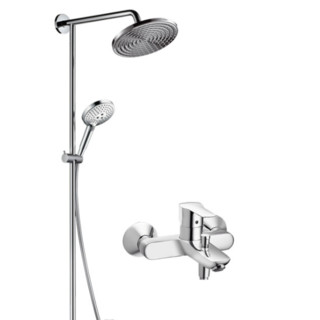 hansgrohe 汉斯格雅 飞雨系列 淋浴套装 27215花洒套装+26168淋浴管+71242浴缸龙头